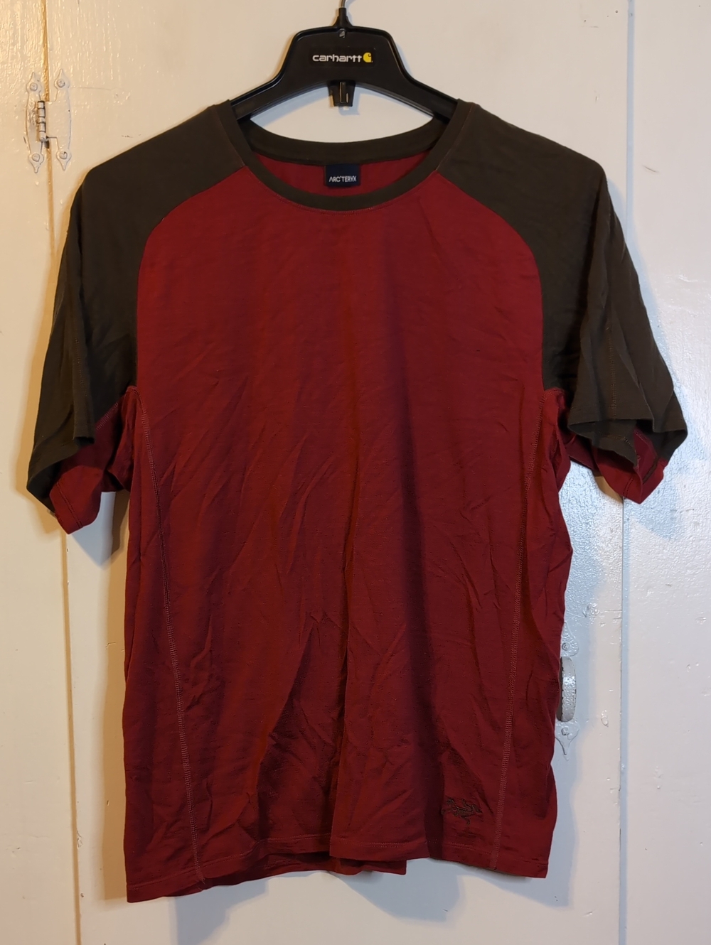 Arc'teryx Red Wool Base Layer tee mens Large